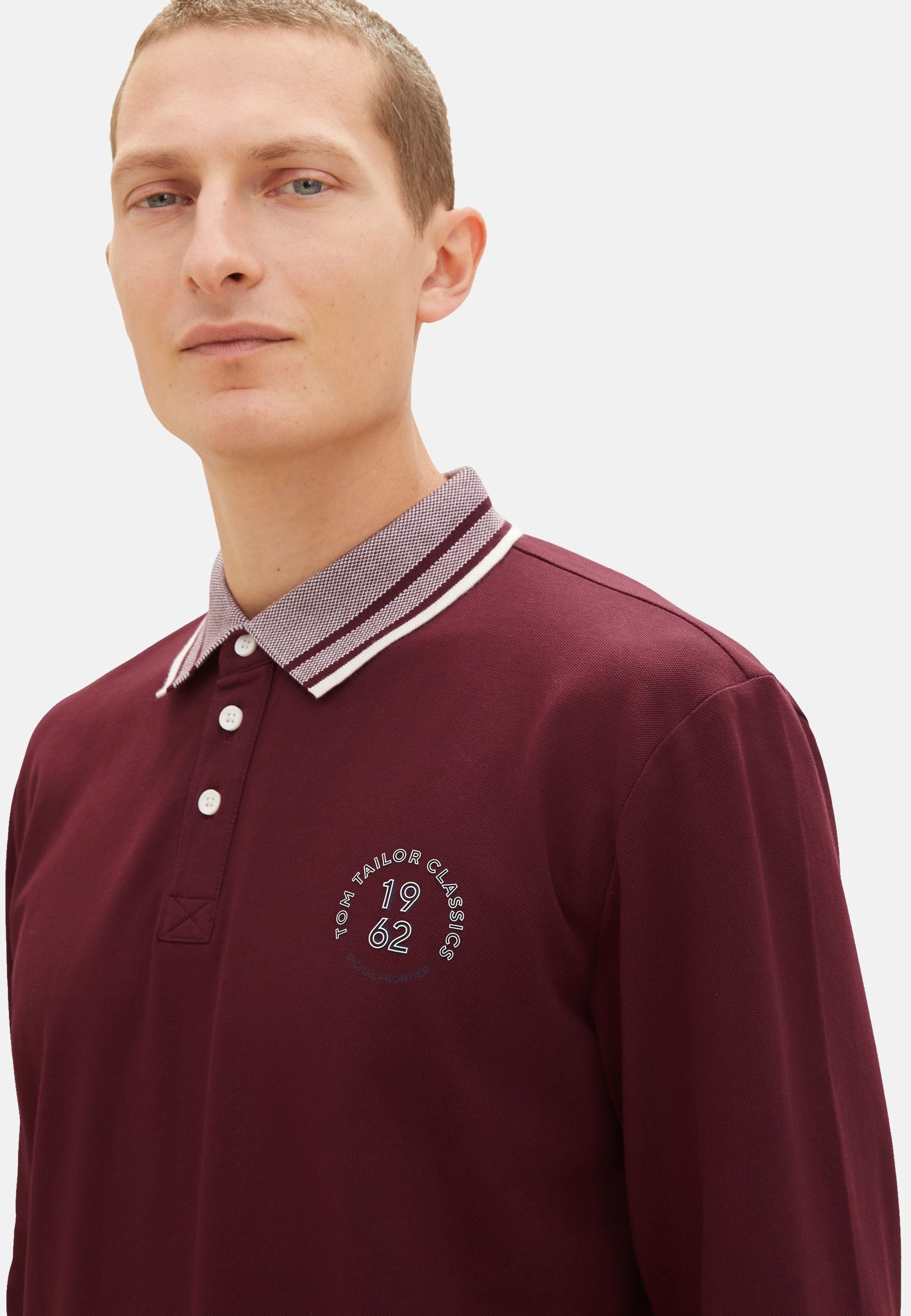 Tom Tailor Langarmshirt mit Polokragen