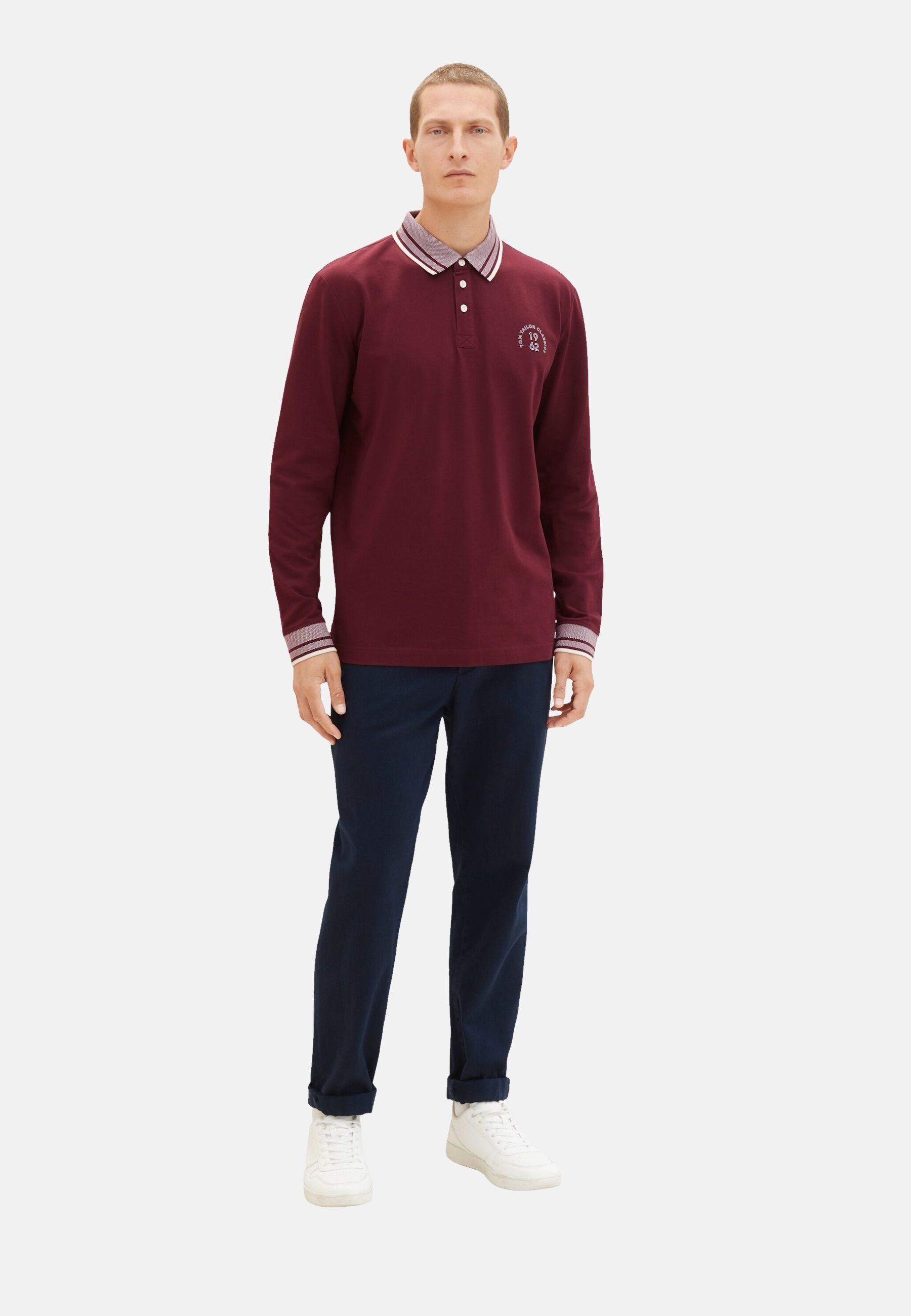 Tom Tailor Langarmshirt mit Polokragen