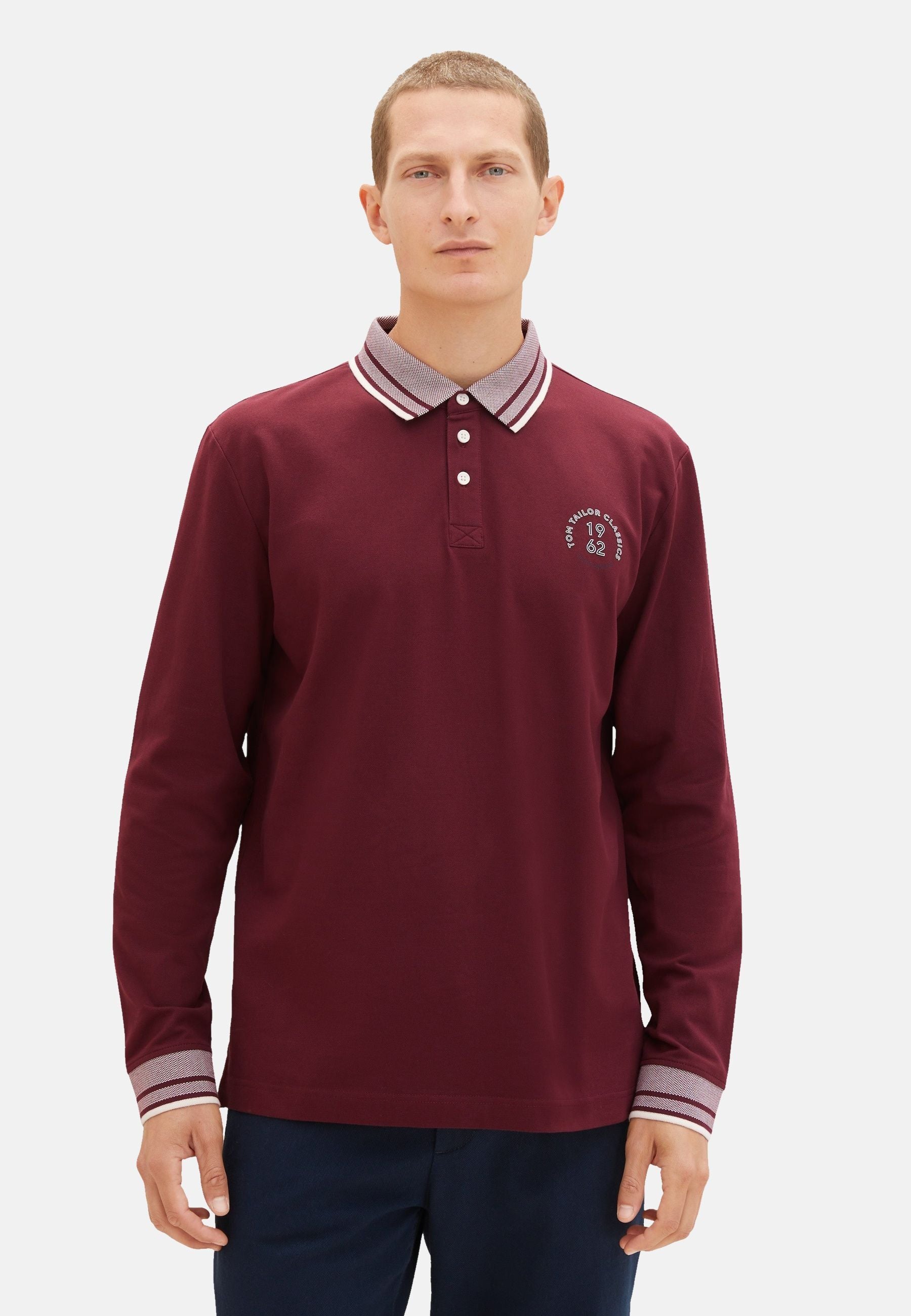 Tom Tailor Langarmshirt mit Polokragen