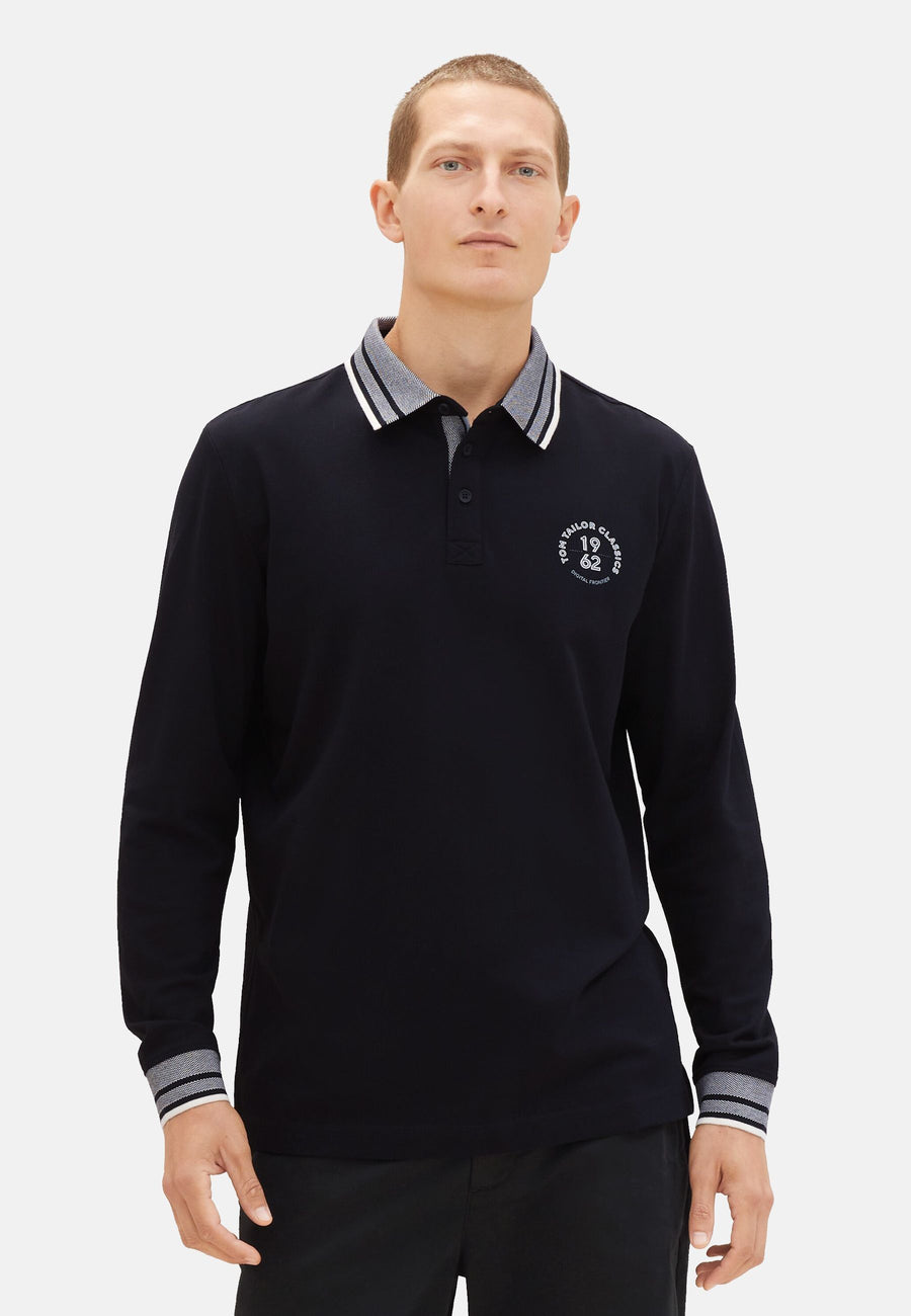 Tom Tailor Langarmshirt mit Polokragen