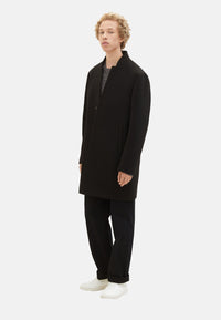 Tom Tailor Wollmantel mit Knopfleiste und Eingrifftaschen