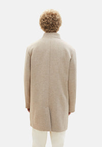 Tom Tailor Wollmantel mit Knopfleiste und Eingrifftaschen