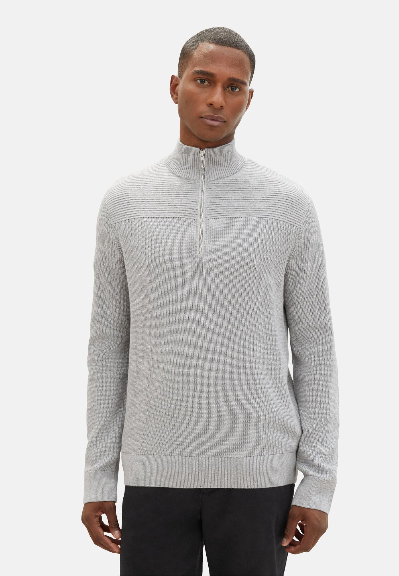 Tom Tailor Strickpullover mit Troyer-Verschluss