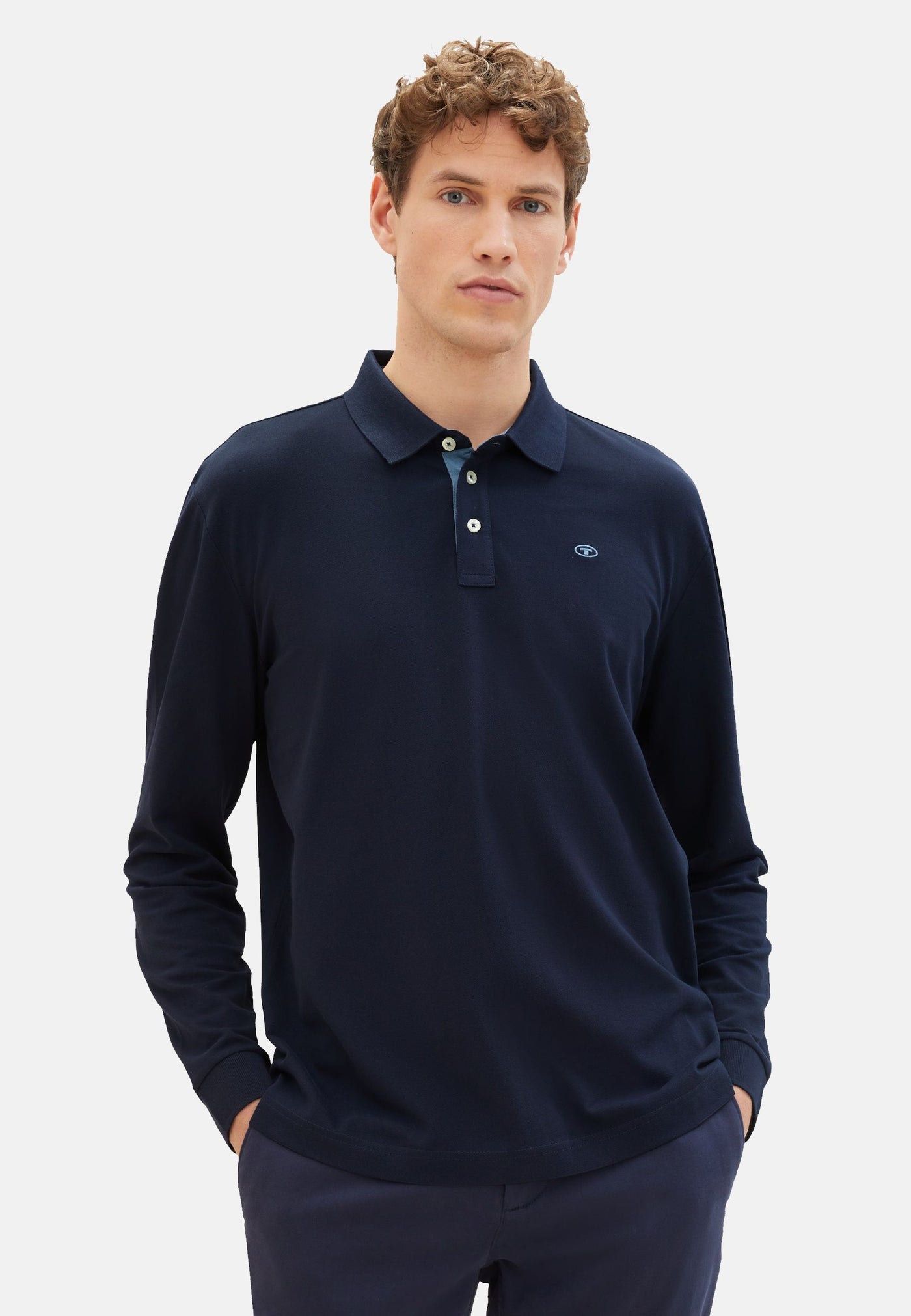 Tom Tailor Langarmshirt mit Polokragen