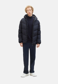 Tom Tailor Steppjacke mit Kapuze und Reißverschlusstaschen