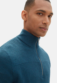 Tom Tailor Strickpullover mit Troyer-Verschluss