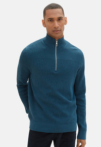 Tom Tailor Strickpullover mit Troyer-Verschluss