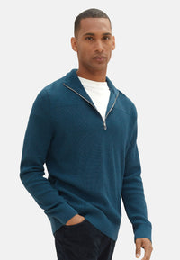 Tom Tailor Strickpullover mit Troyer-Verschluss