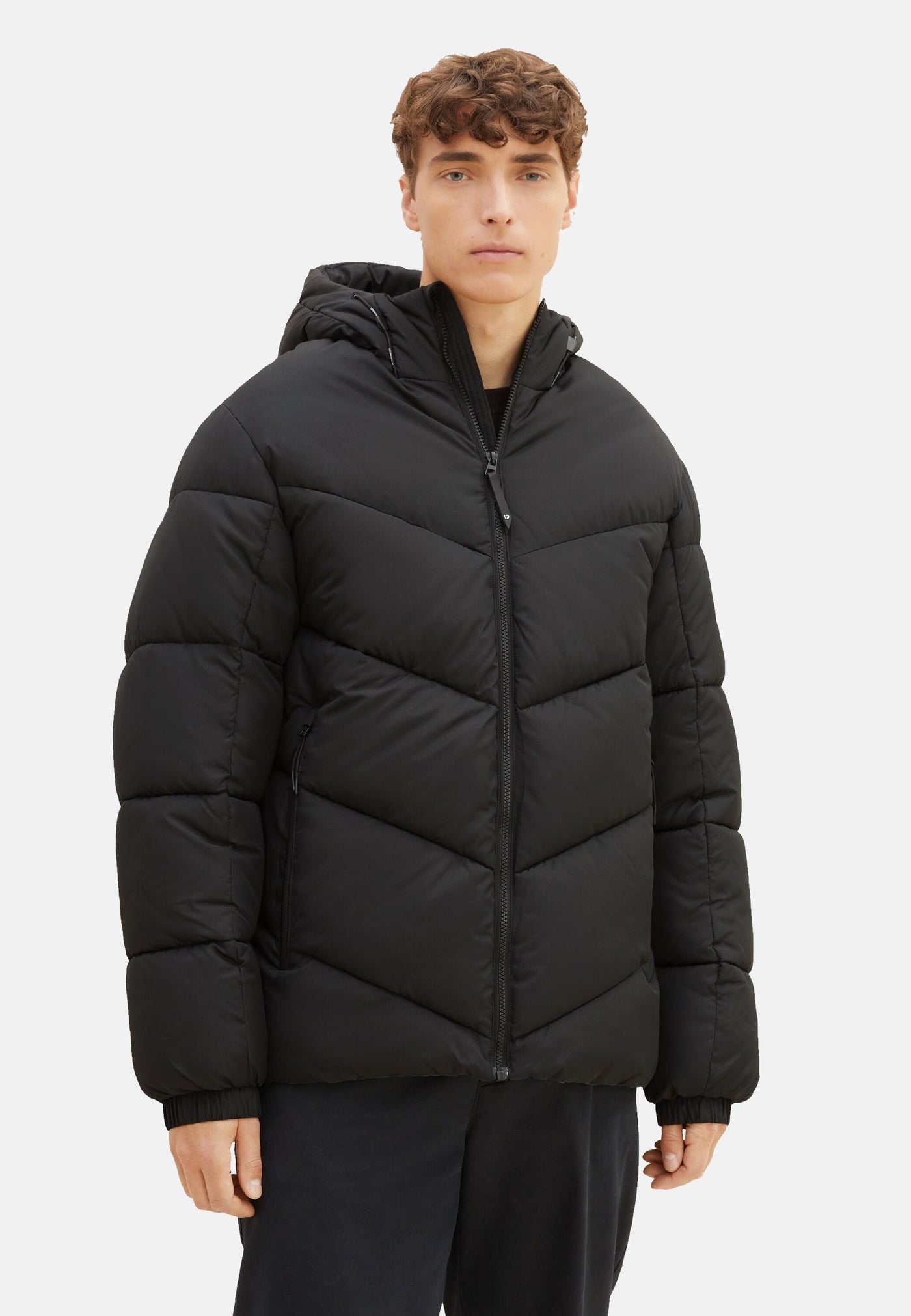 Tom Tailor Steppjacke mit Kapuze und Reißverschlusstaschen