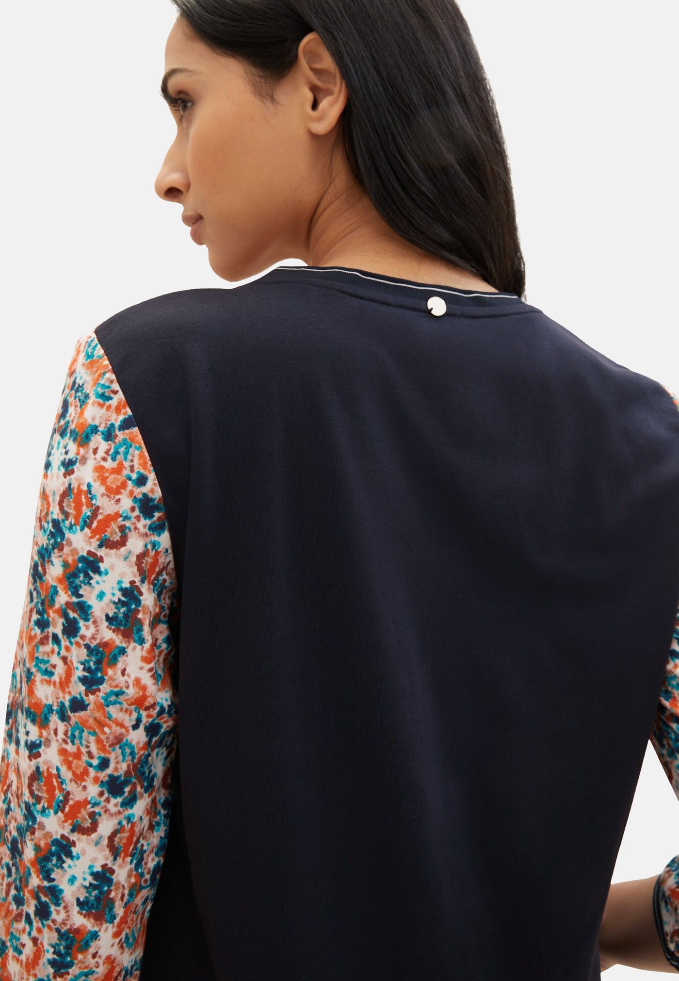 Tom Tailor Langarmhemd mit 3/4 Ärmeln und Floralmuster