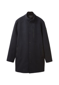 Tom Tailor Wollmantel mit Knopfleiste und Eingrifftaschen