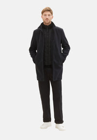 Tom Tailor Wollmantel mit Knopfleiste und Eingrifftaschen