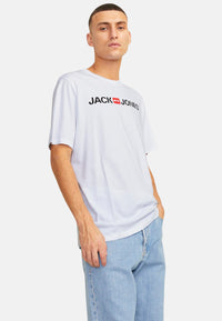 Jack & Jones T-Shirts CORP LOGO TEE CREW NECK mit Print