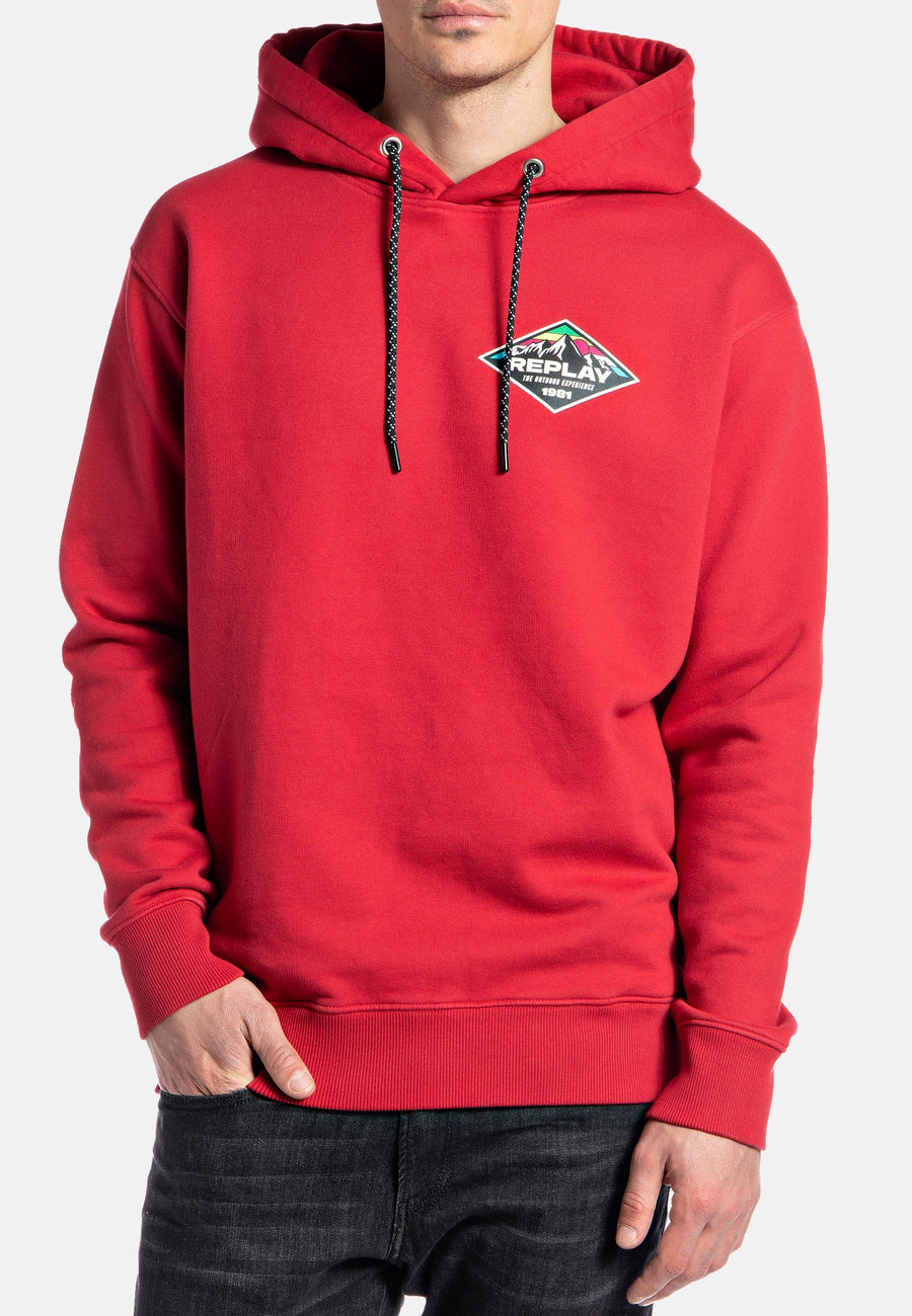 Replay Hoodie mit Logoprint und Kapuze