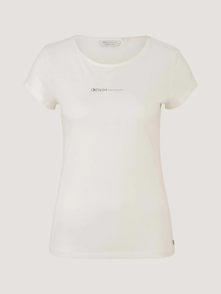 Tom Tailor Slim Fit T- Shirt mit Logo Print