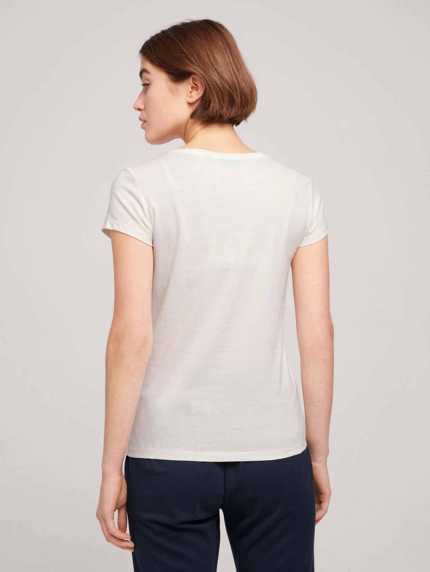 Tom Tailor Slim Fit T- Shirt mit Logo Print