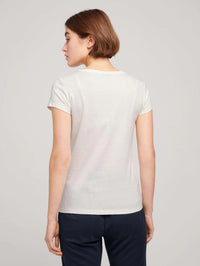 Tom Tailor Slim Fit T- Shirt mit Logo Print