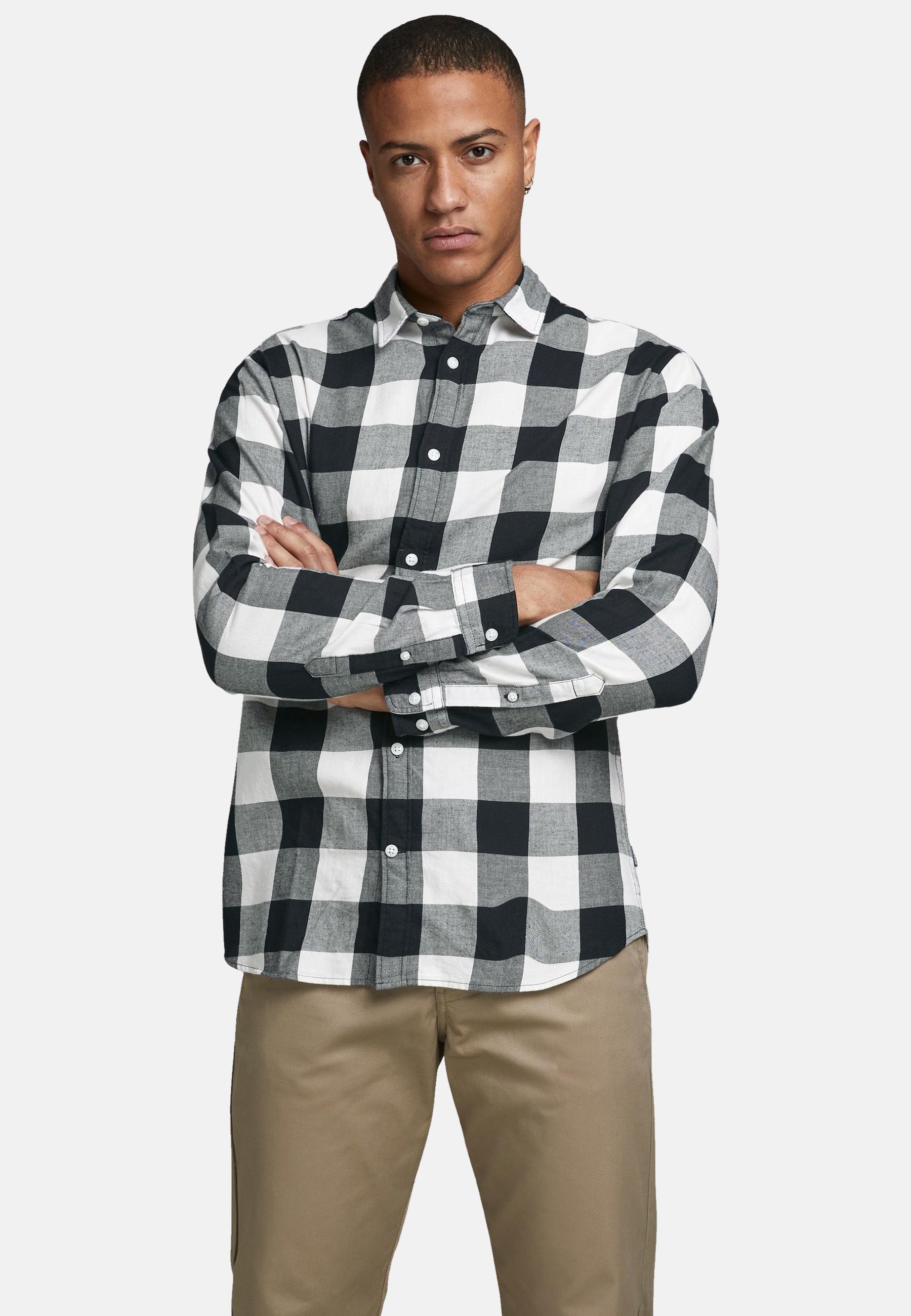 Jack & Jones Langärmliges GINGHAM TWILL SHIRT mit Hemdkragen