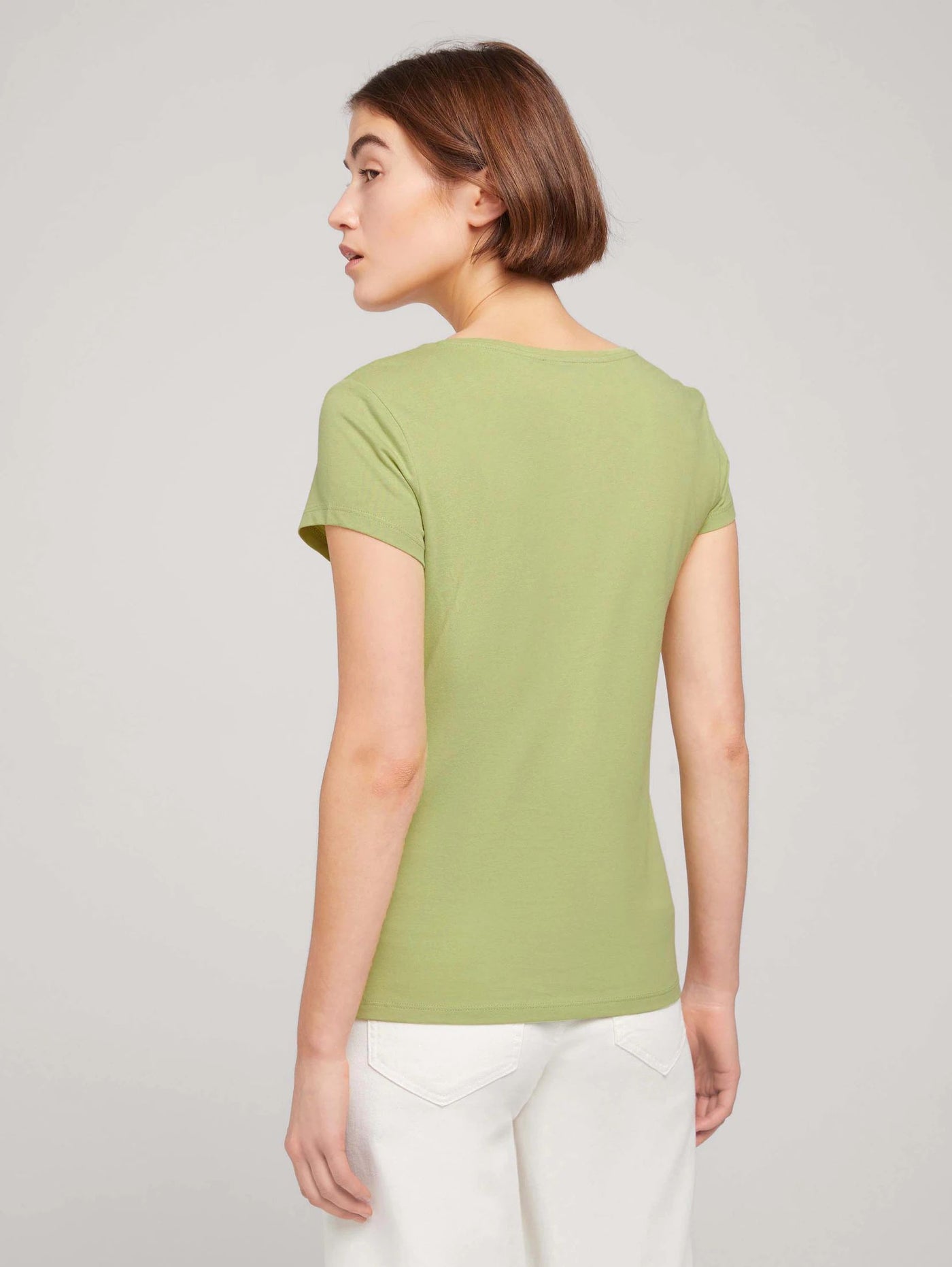 Tom Tailor Slim Fit T- Shirt mit Logo Print