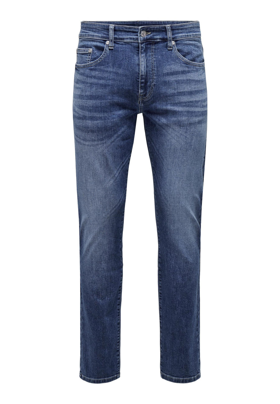 Only & Sons Loom Slim M. Blue lange Hose