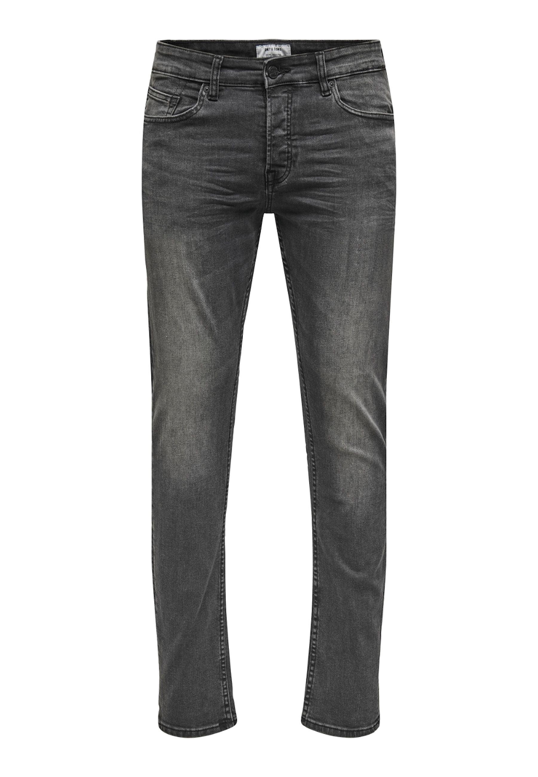 Only & Sons Loom Black Washed lange Hose