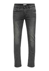 Only & Sons Loom Black Washed lange Hose