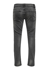 Only & Sons Loom Black Washed lange Hose