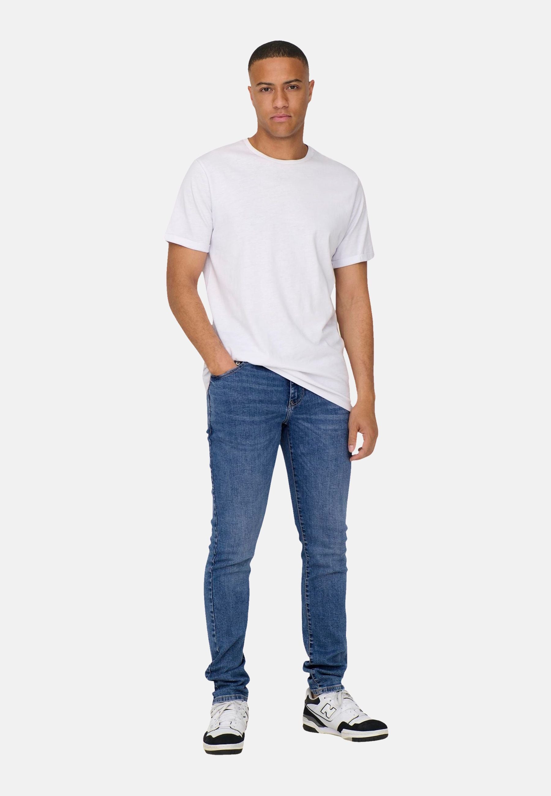 Only & Sons Loom Slim M. Blue lange Hose