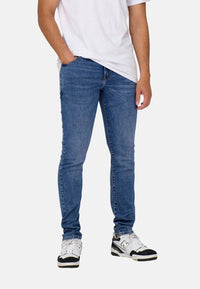 Only & Sons Loom Slim M. Blue lange Hose