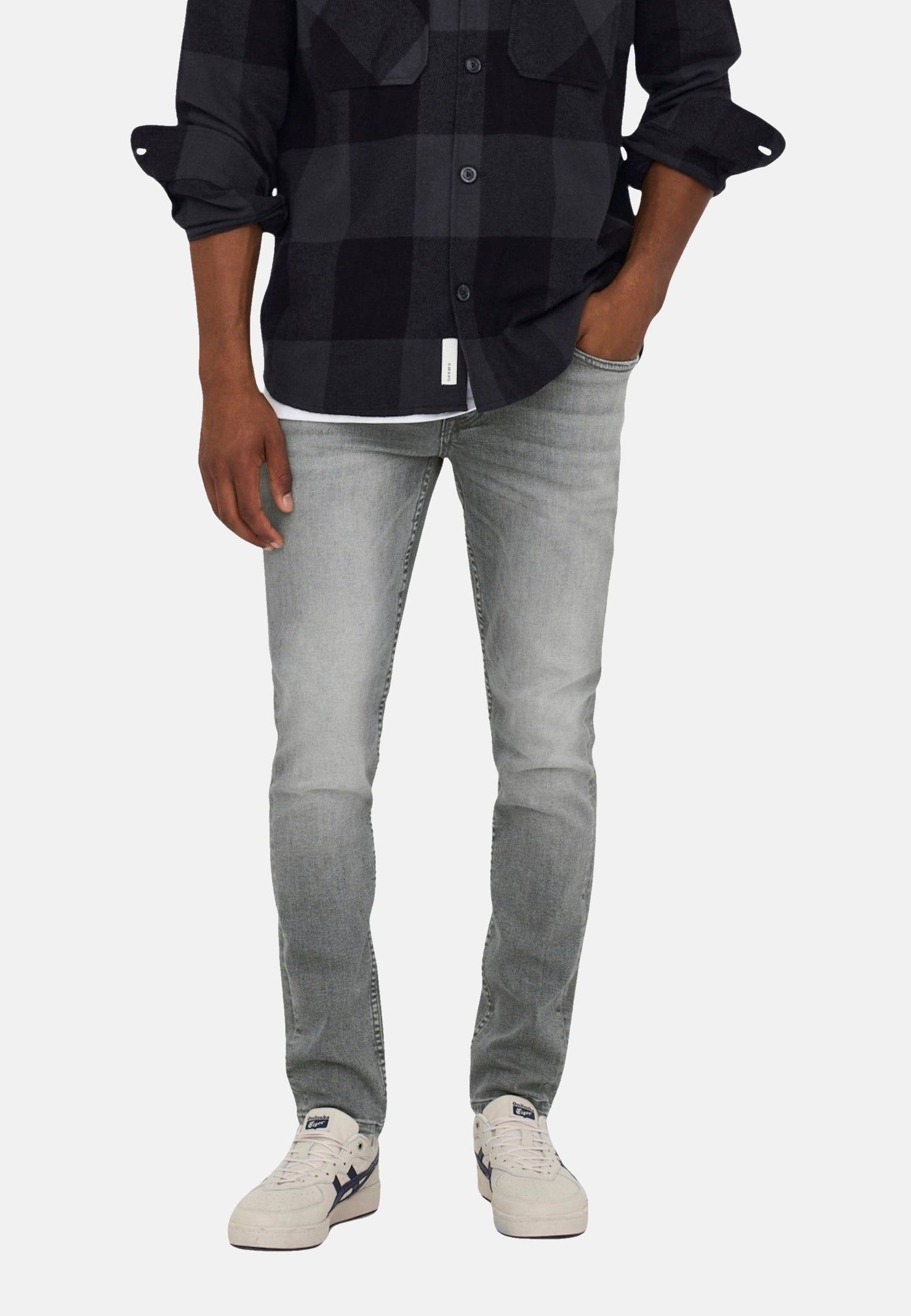 Only & Sons Loom Slim Grey lange Hose