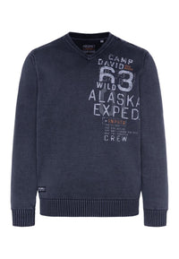 Camp David Strickpullover V-Neck