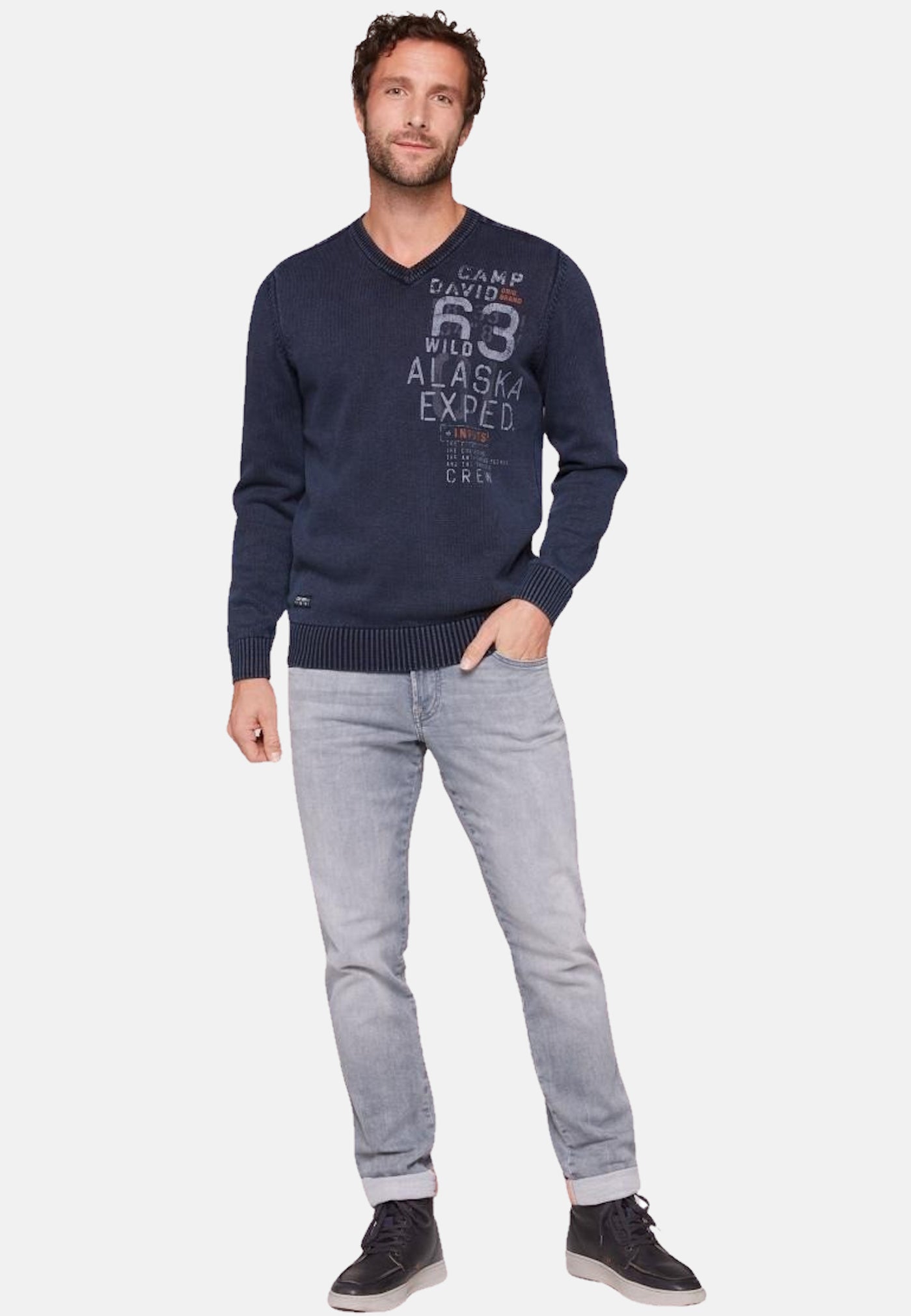 Camp David Strickpullover V-Neck