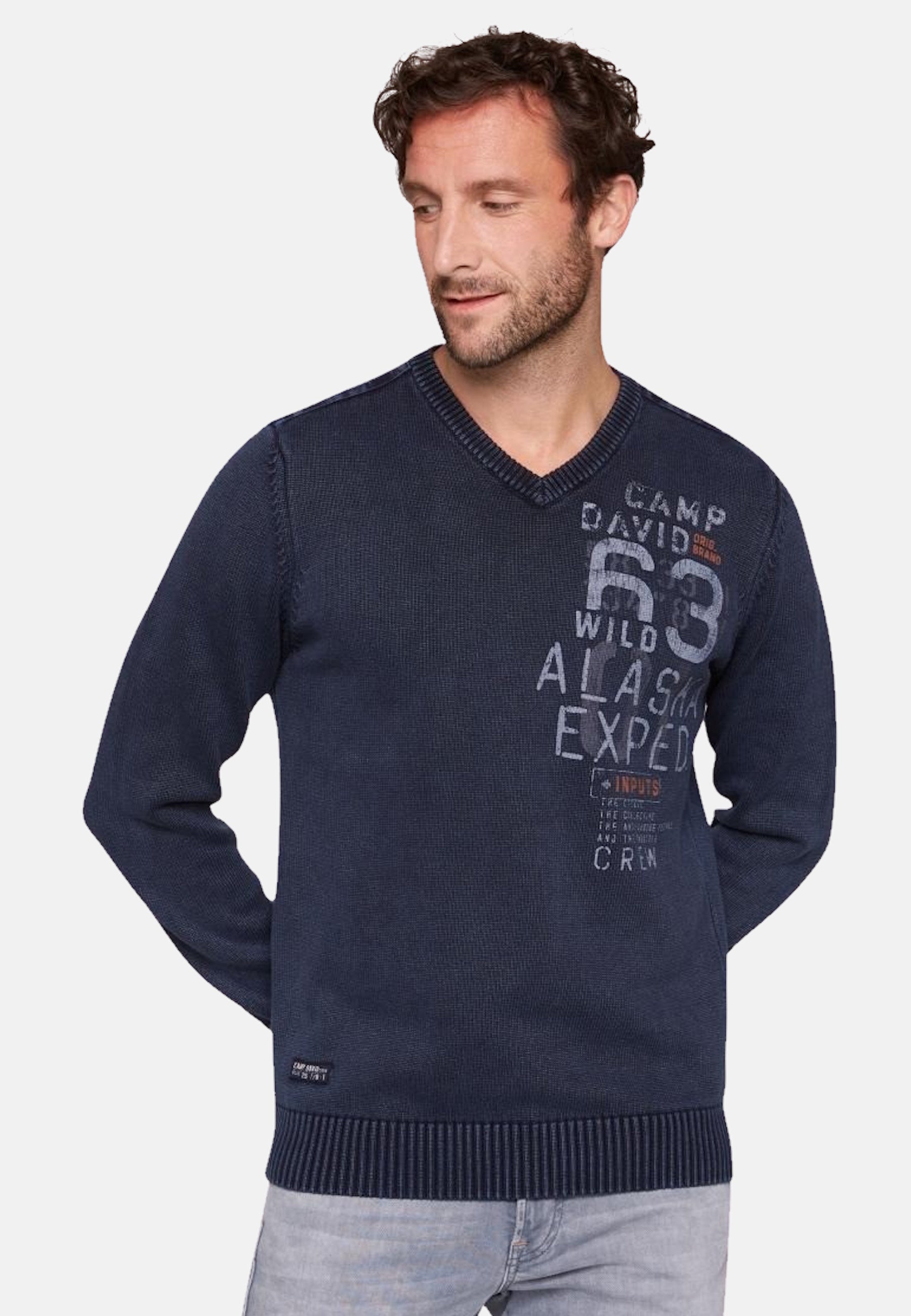 Camp David Strickpullover V-Neck