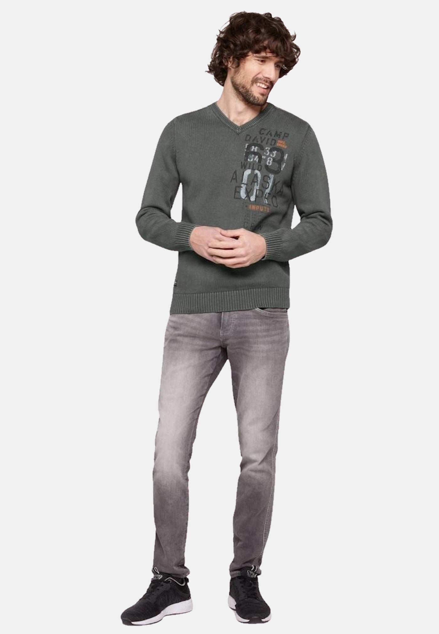 Camp David Strickpullover V-Neck