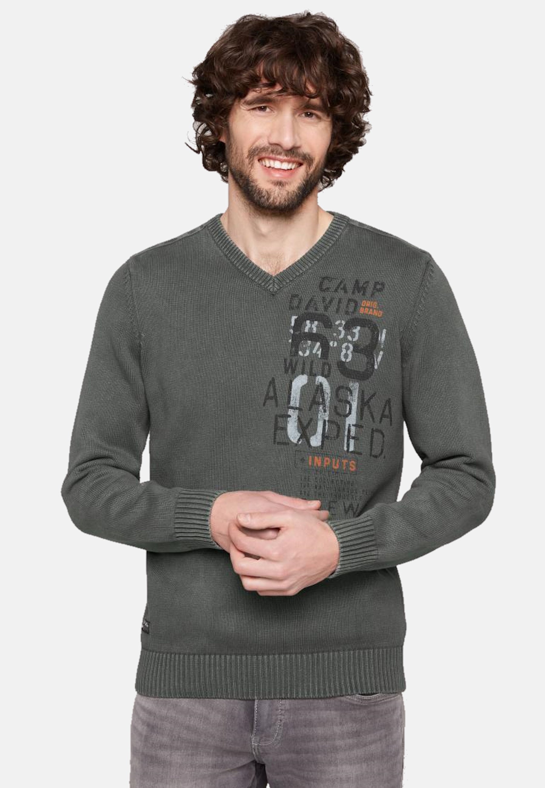 Camp David Strickpullover V-Neck
