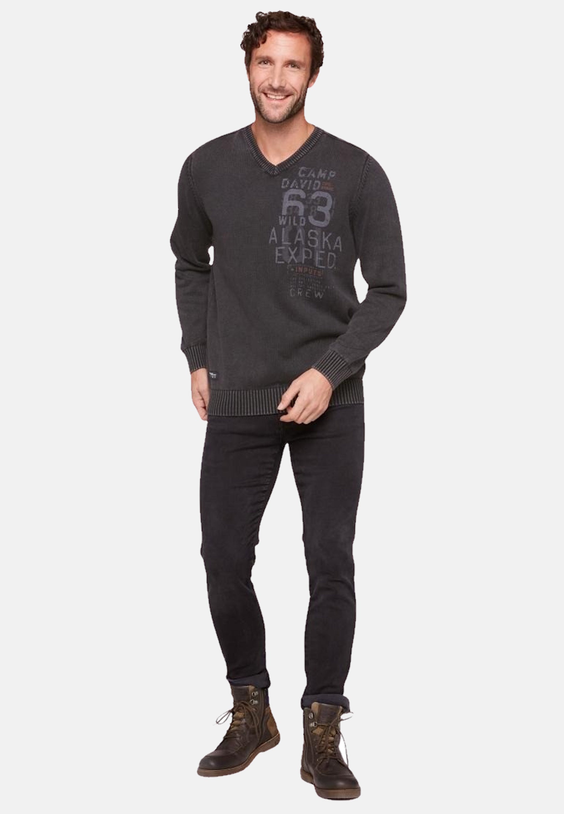 Camp David Strickpullover V-Neck