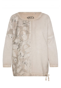 Soccx MEMORY LANE Shirt mit 3/4-Ärmeln