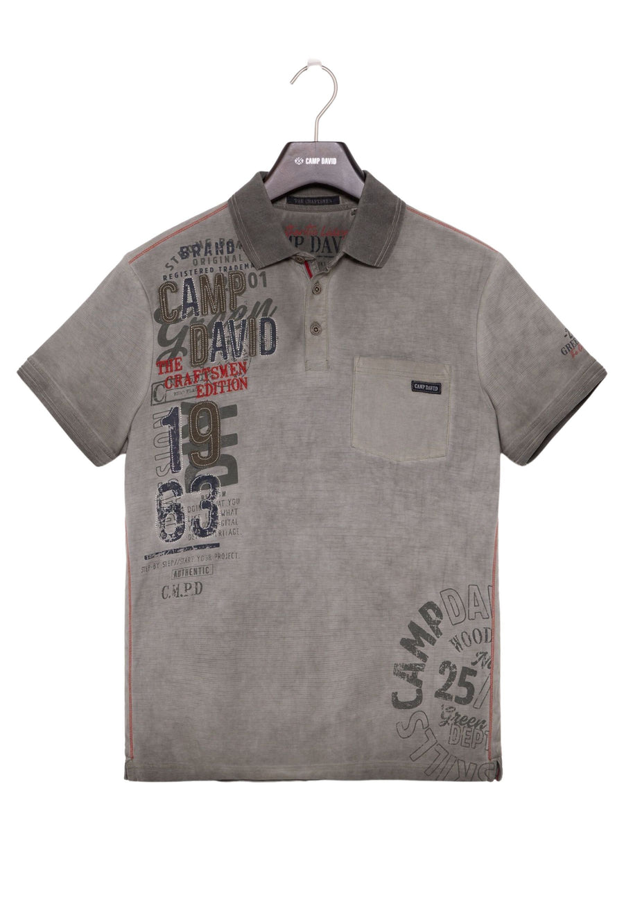 Camp David THE CRAFTSMEN Polo-Kurzarmshirt