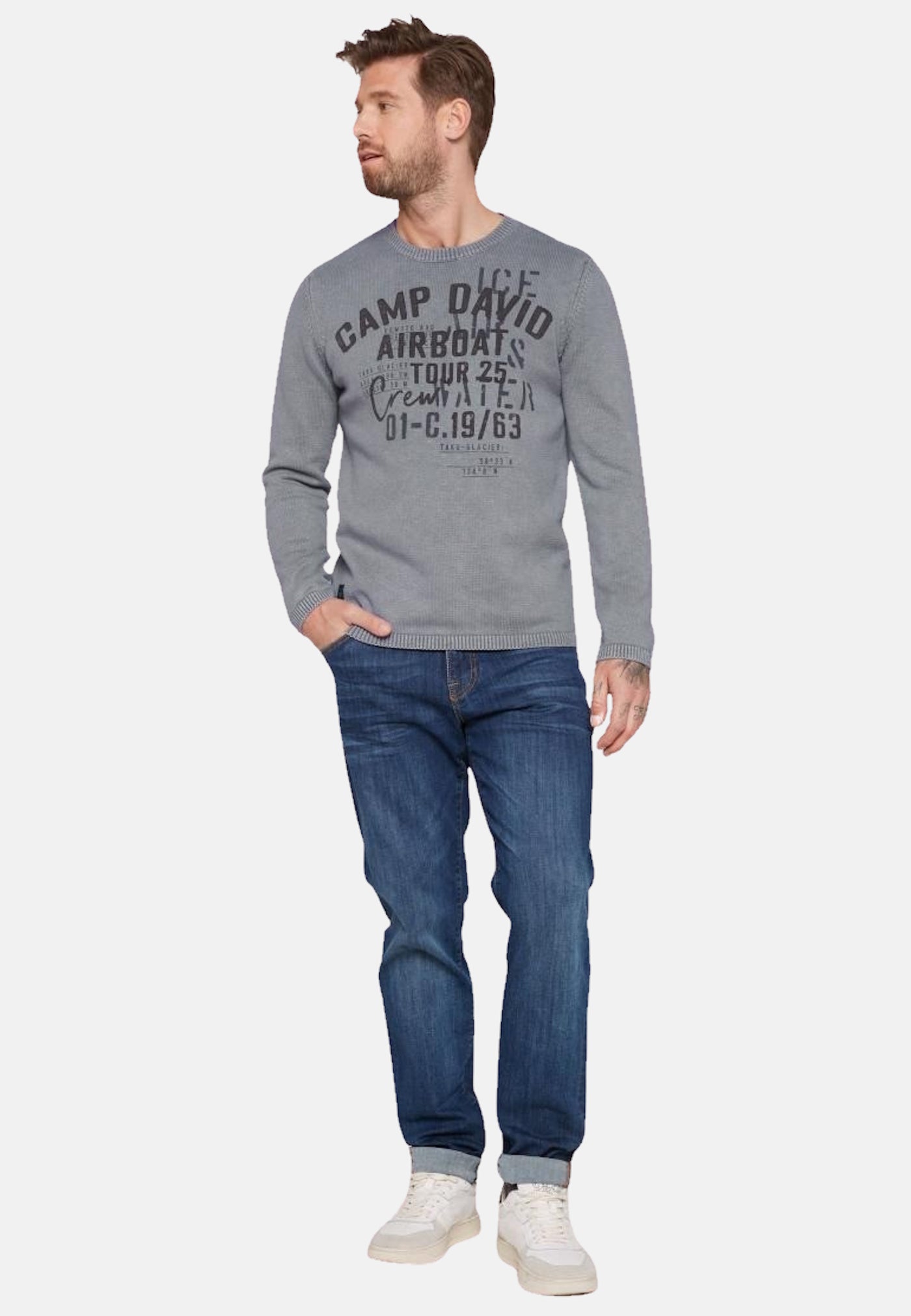 Camp David Strickpullover R-Neck