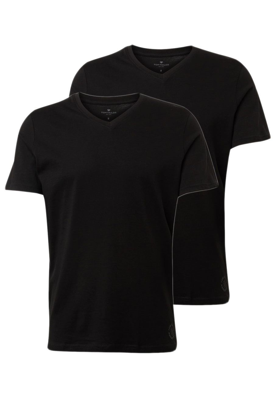 Tom Tailor 2er Pack T-Shirts V-Neck Basic TT Tee