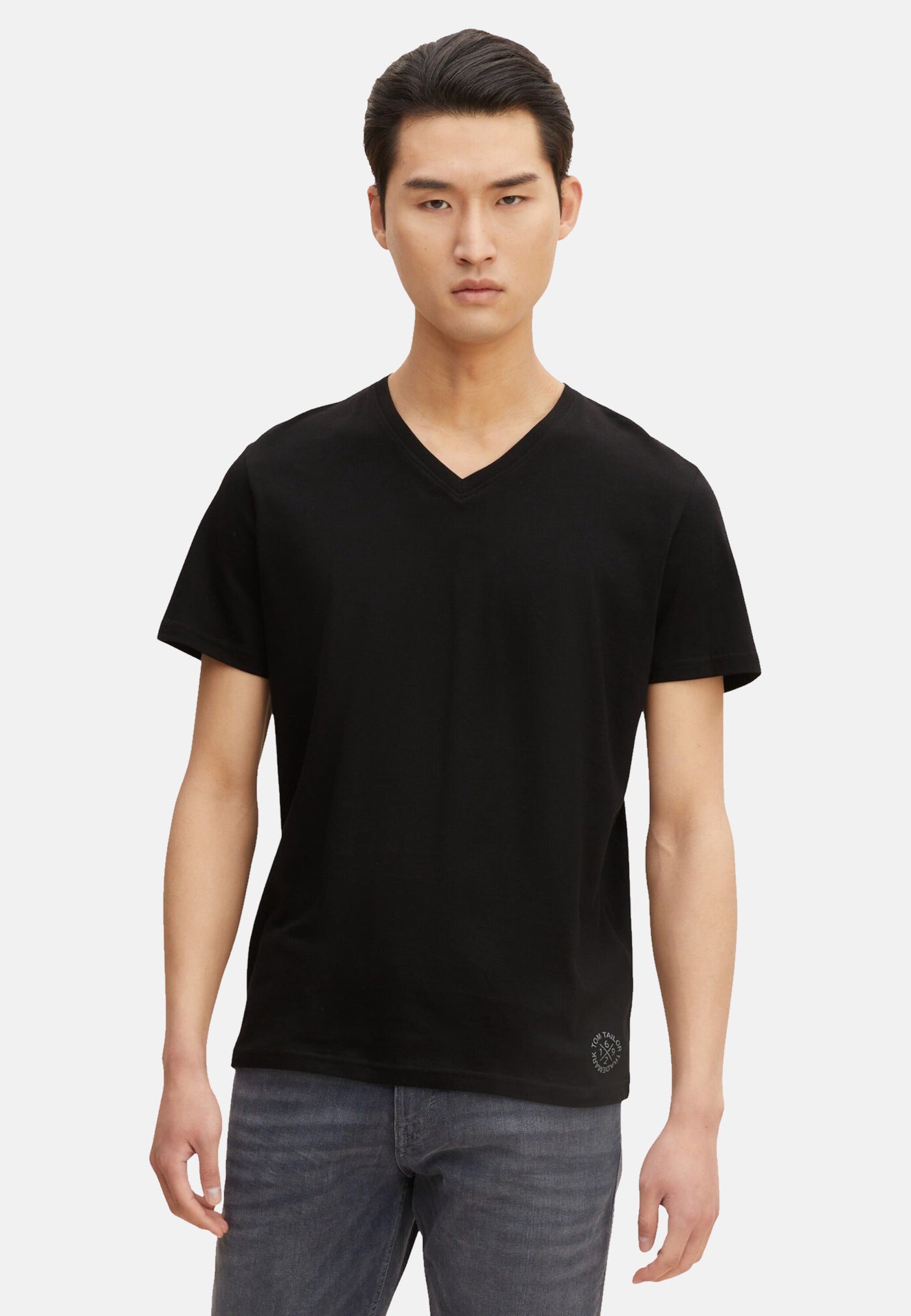 Tom Tailor 2er Pack T-Shirts V-Neck Basic TT Tee