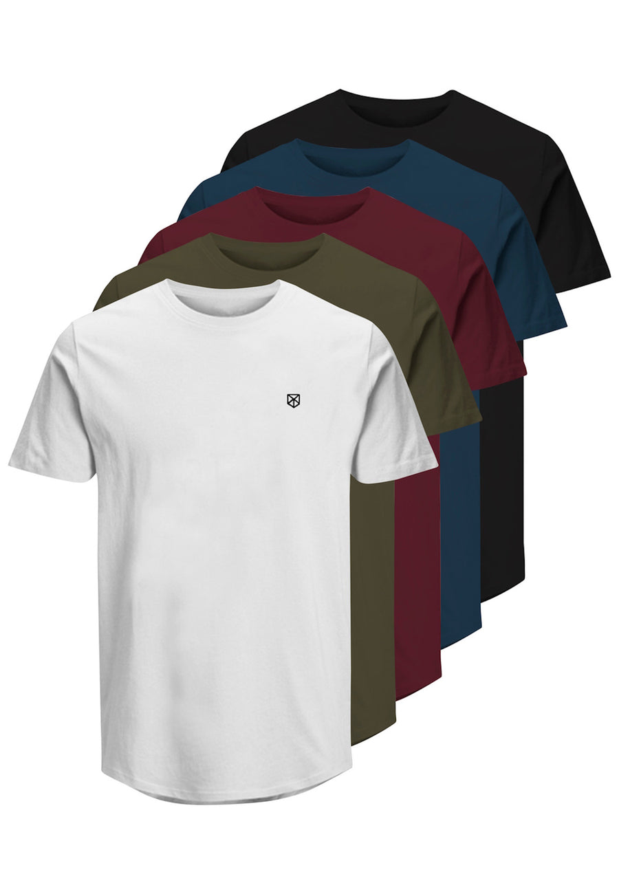 Jack & Jones BRODY TEE SS CREW NECK Kurzarmshirt 5er Pack