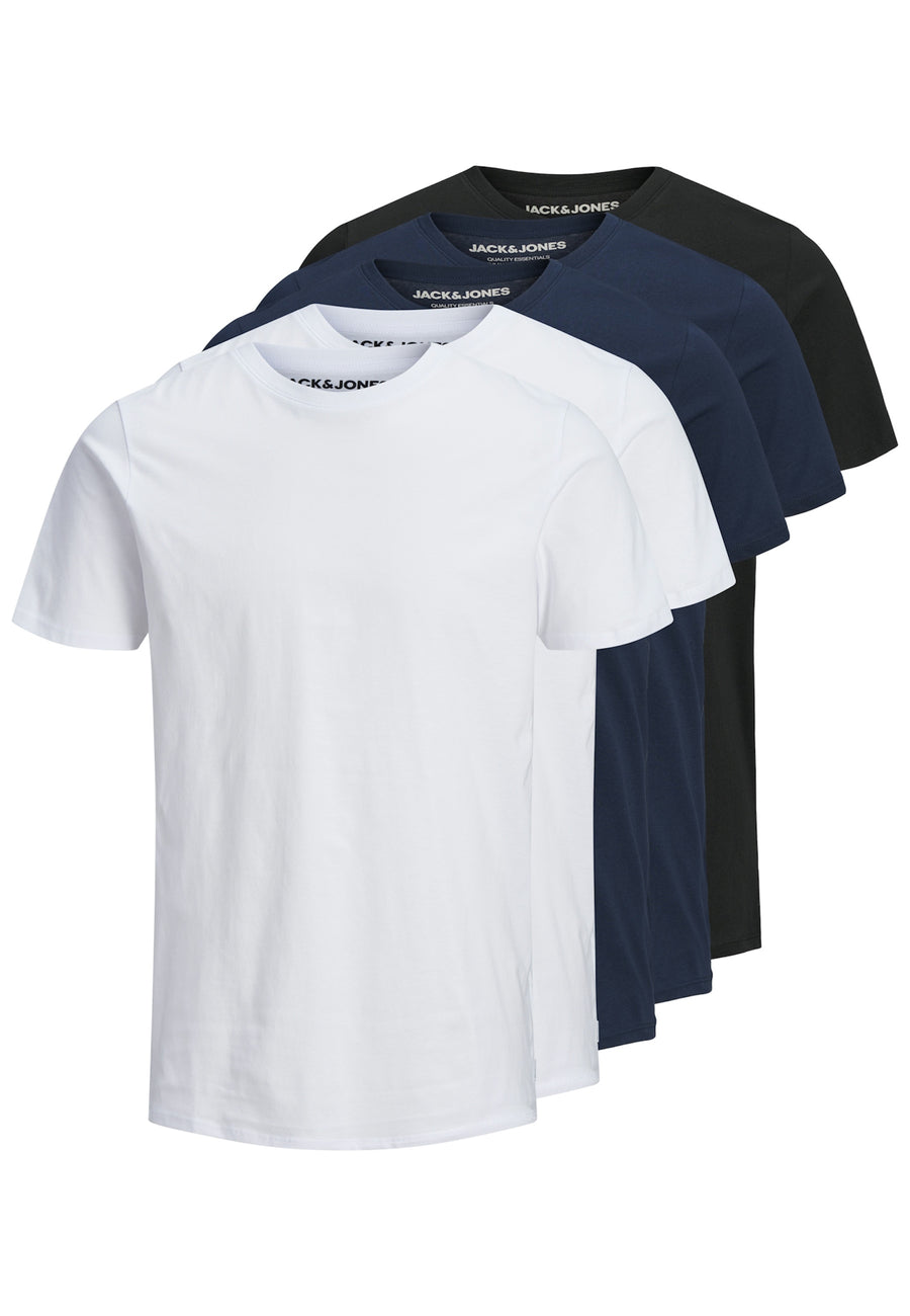 Jack & Jones 5 Pack T-Shirt Rundhals JJEORGANIC BASIC O-NECK