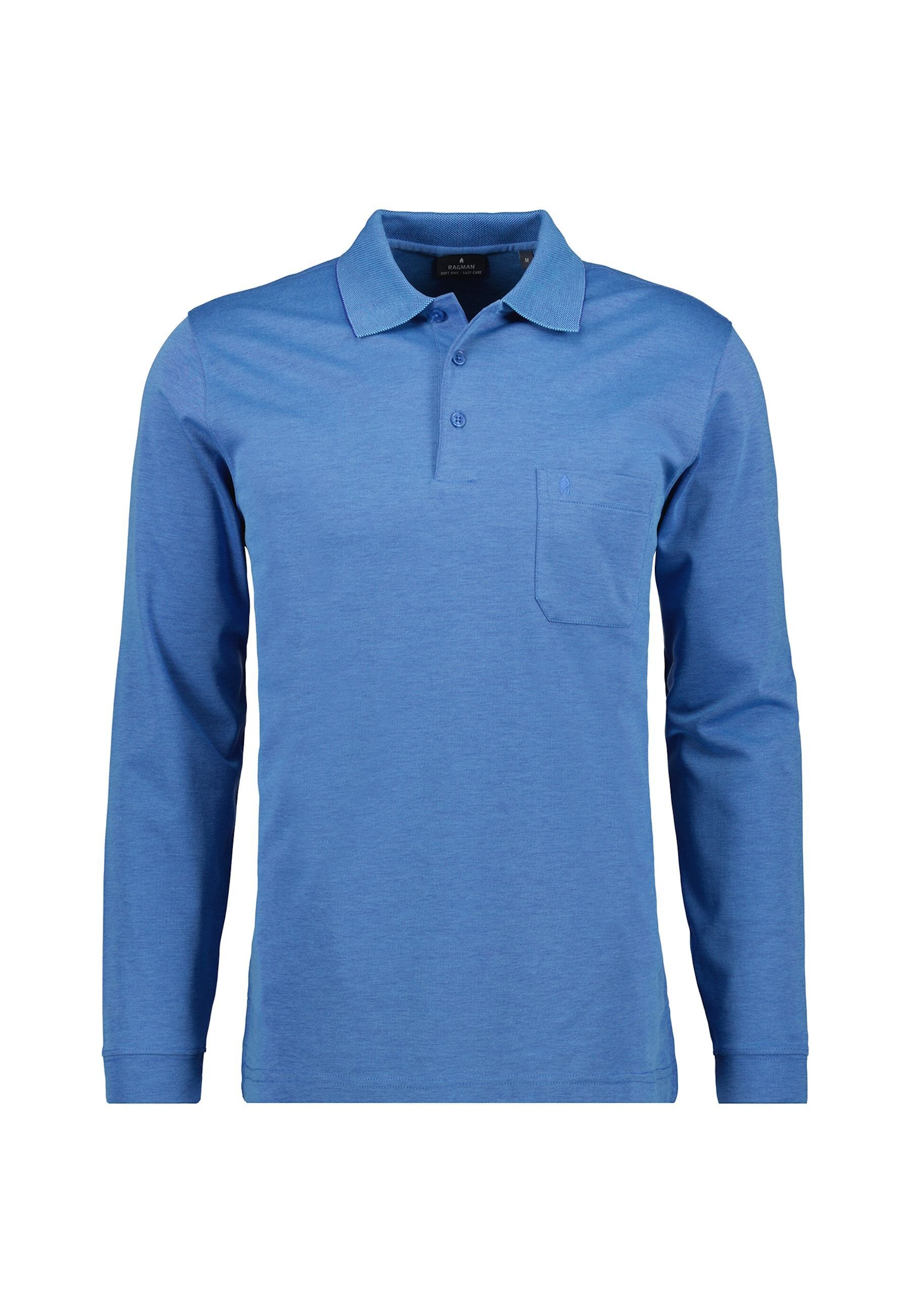 Ragman Langarmshirt mit Polokragen