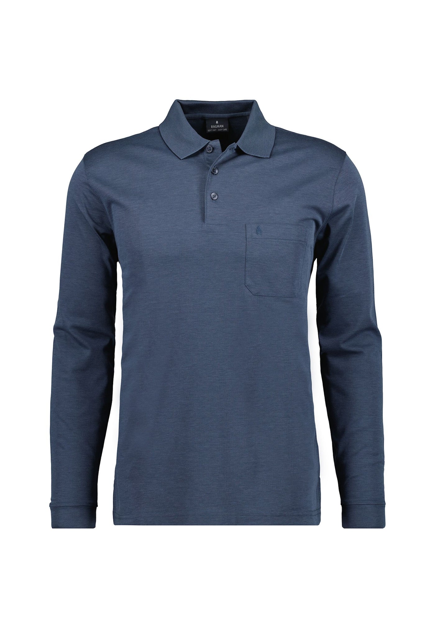 Ragman Langarmshirt mit Polokragen