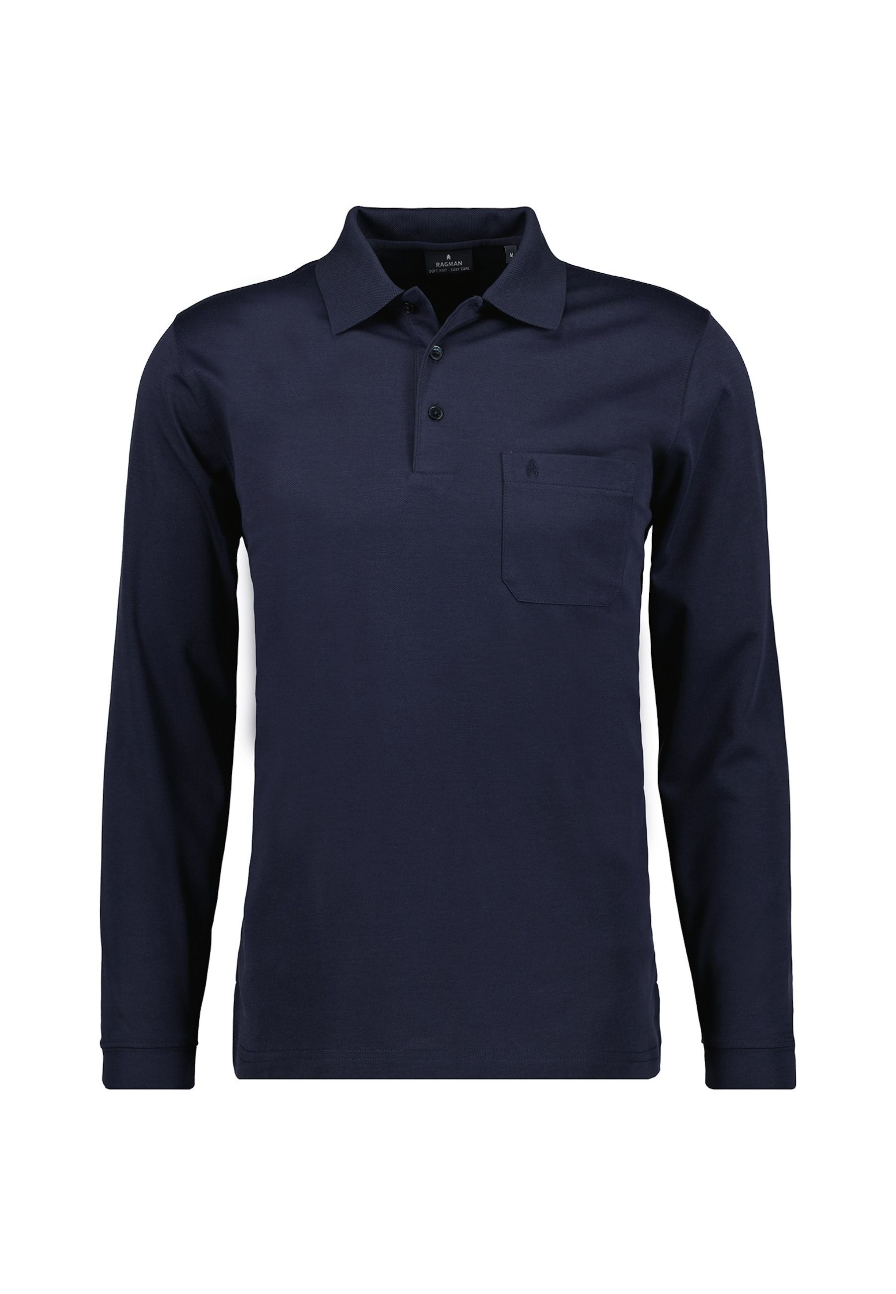 Ragman Langarmshirt mit Polokragen
