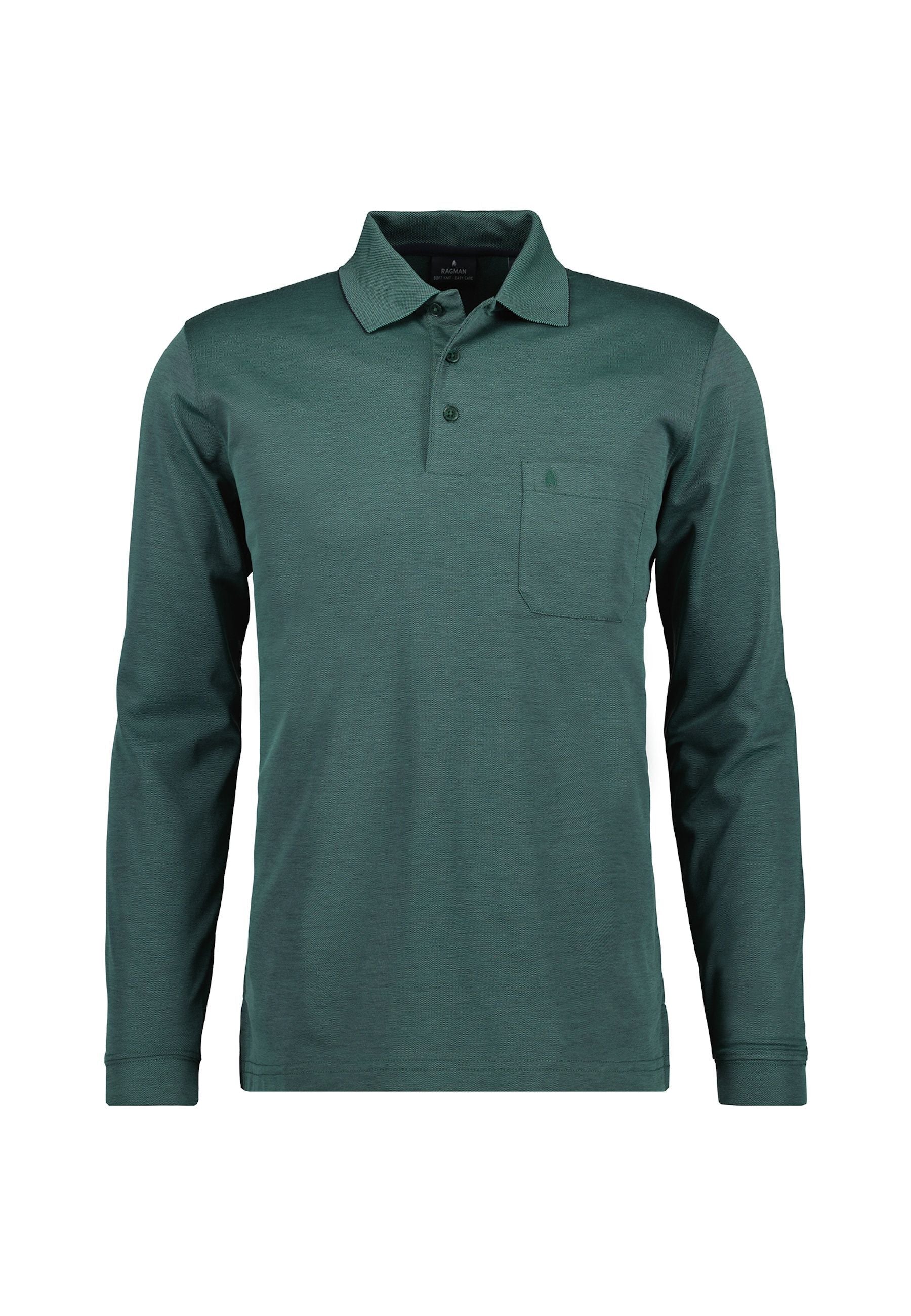 Ragman Langarmshirt mit Polokragen