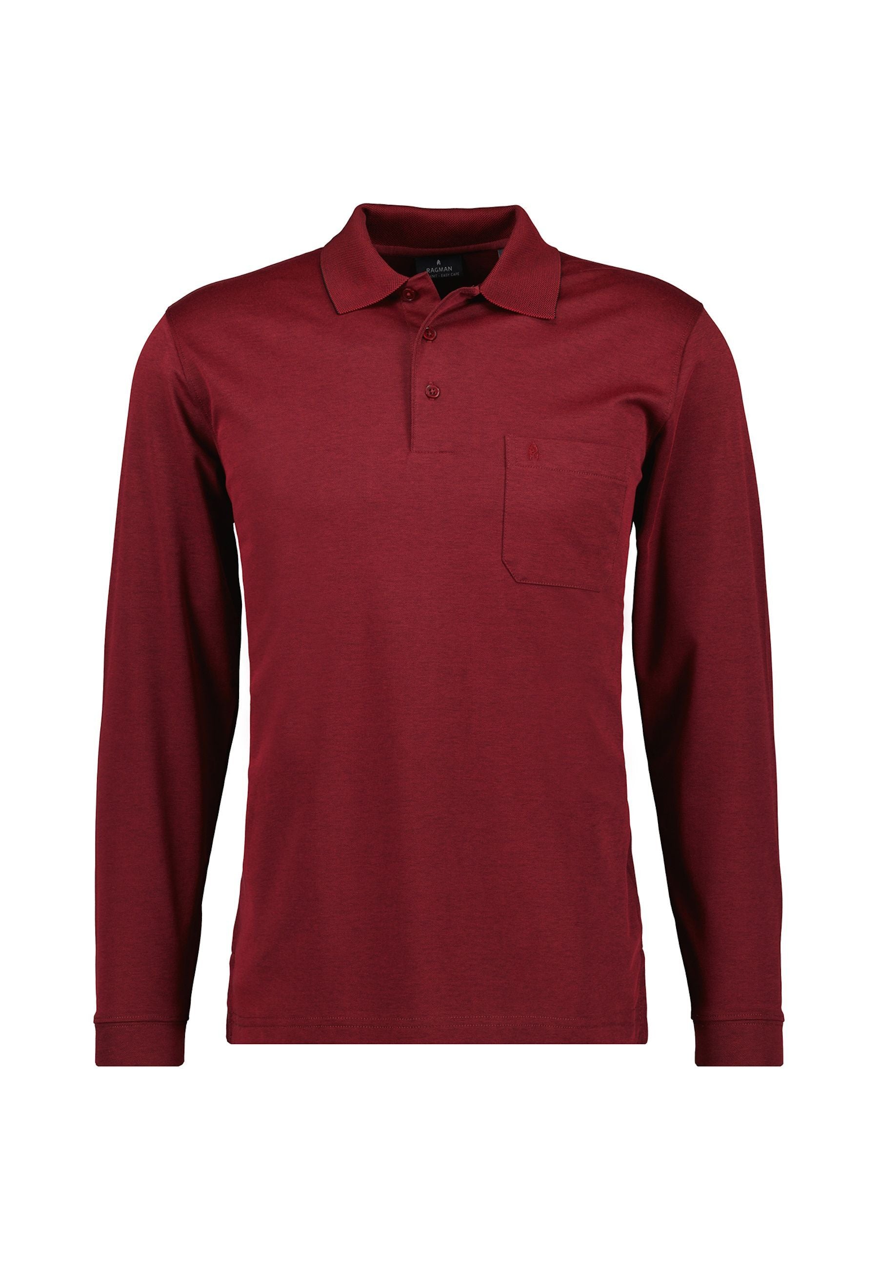 Ragman Langarmshirt mit Polokragen