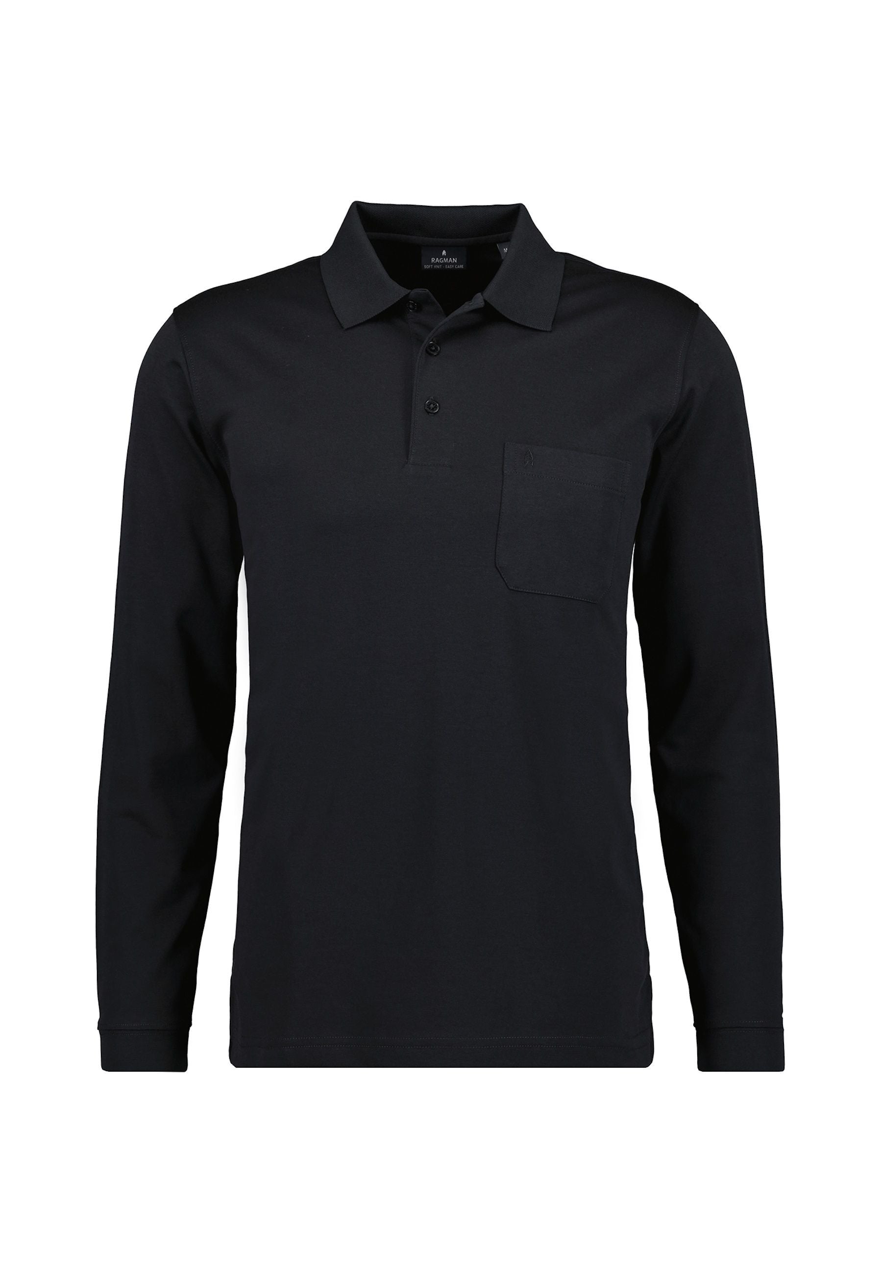 Ragman Langarmshirt mit Polokragen