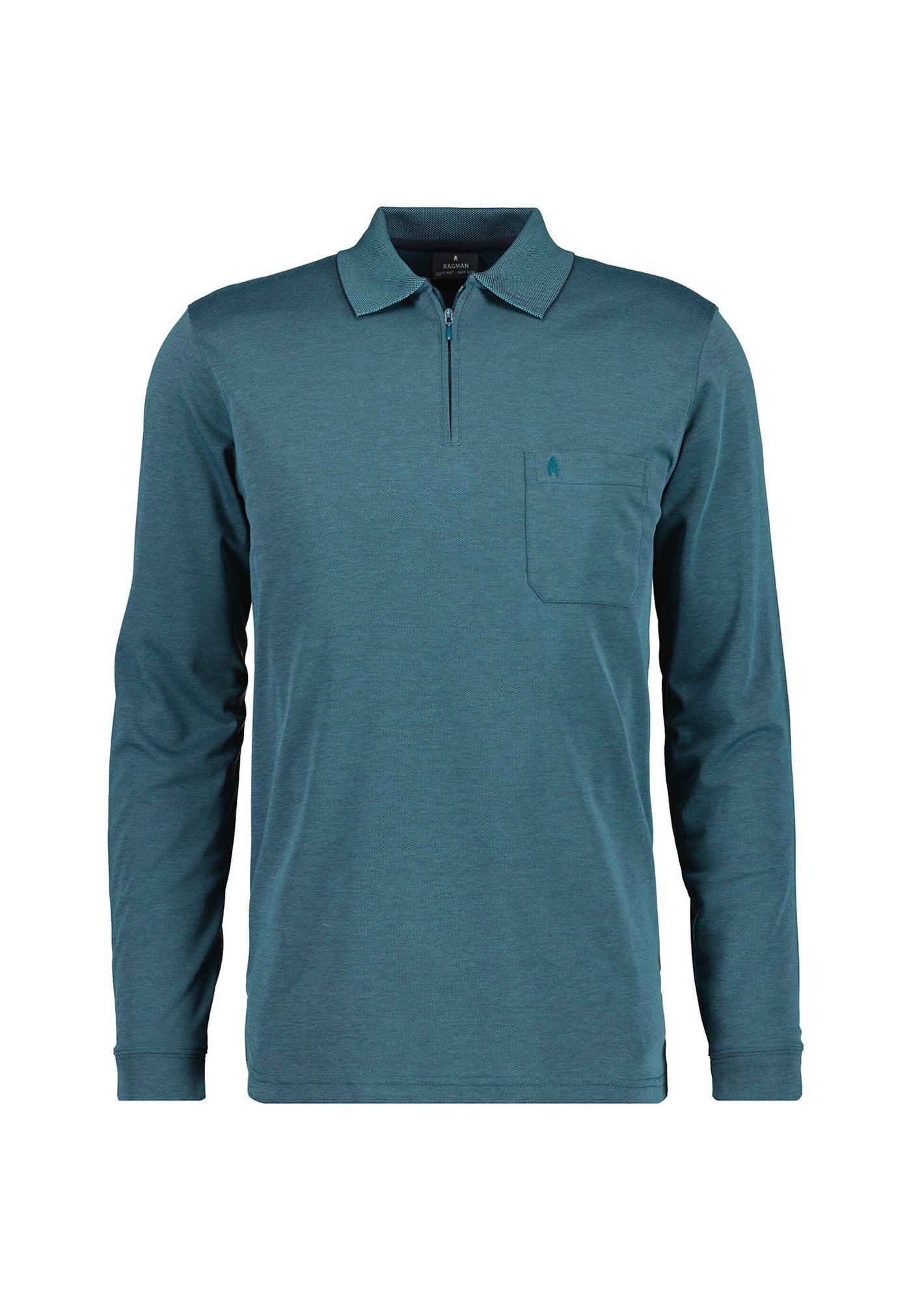 Ragman Langarmshirt mit Polokragen